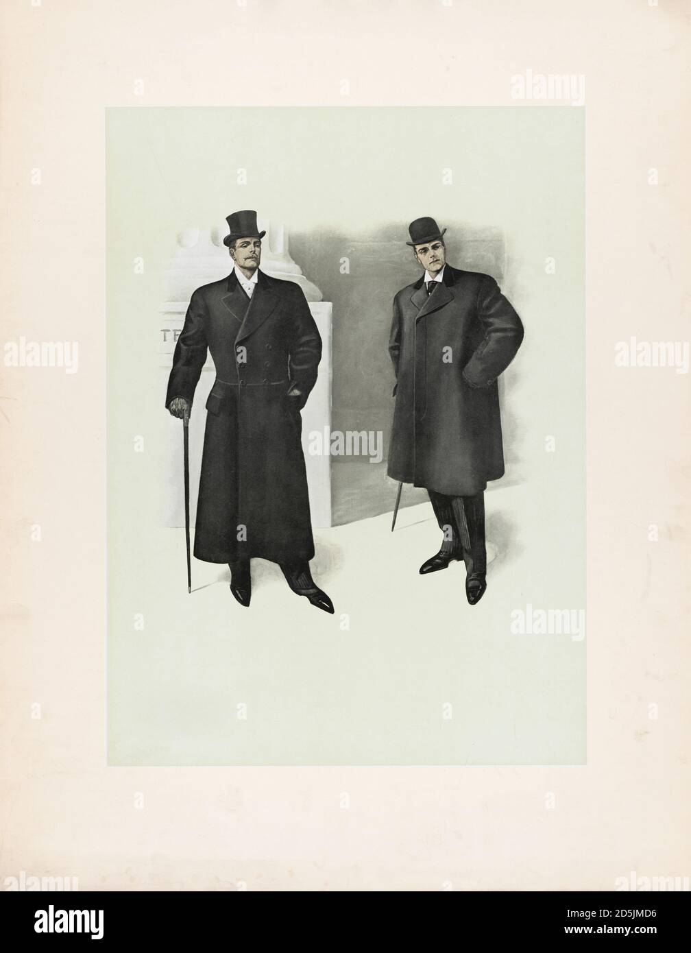 Illustration rétro de la mode pour homme. New York, États-Unis. 1900 Banque D'Images