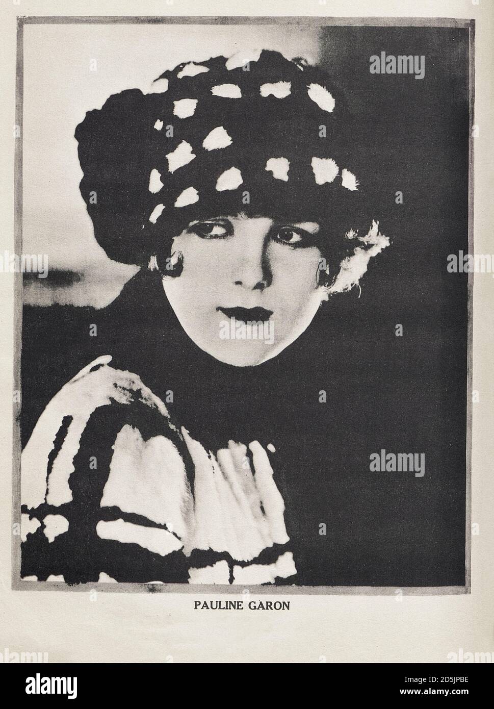 Marie Pauline Garon (1900 – 1965) est un film muet, un long métrage et une actrice canadienne américaine. Banque D'Images