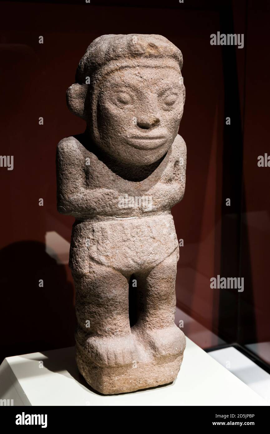 Monolithe représentant l'homme, la culture Pukara, pré-colombienne, 'Musée national d'archéologie, d'anthropologie et d'histoire du Pérou', Lima, Pérou, Amérique du Sud Banque D'Images