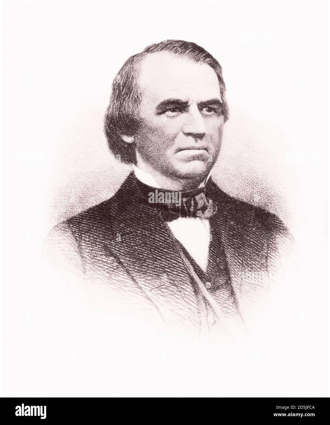 Portrait du président Andrew Johnson. Andrew Johnson (1808 – 1875) a été le 17e président des États-Unis, de 1865 à 1869. Il a supposé Banque D'Images Portrait du président Andrew Johnson. Andrew Johnson (1808 – 1875) a été le 17e président des États-Unis, de 1865 à 1869. Il a supposé Banque D'Images