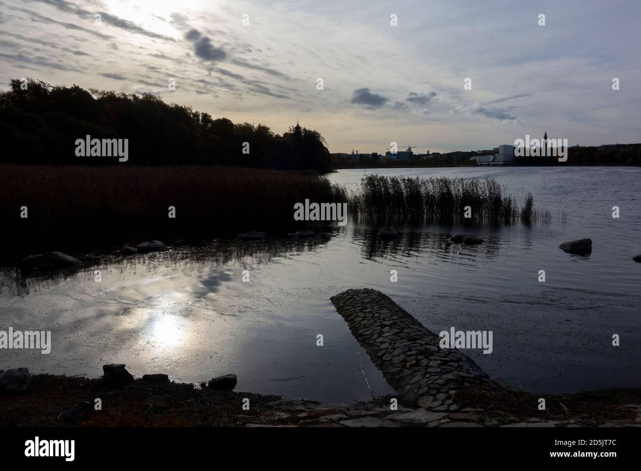 Baie de Töölö Lac de Töölönlahti Banque D'Images