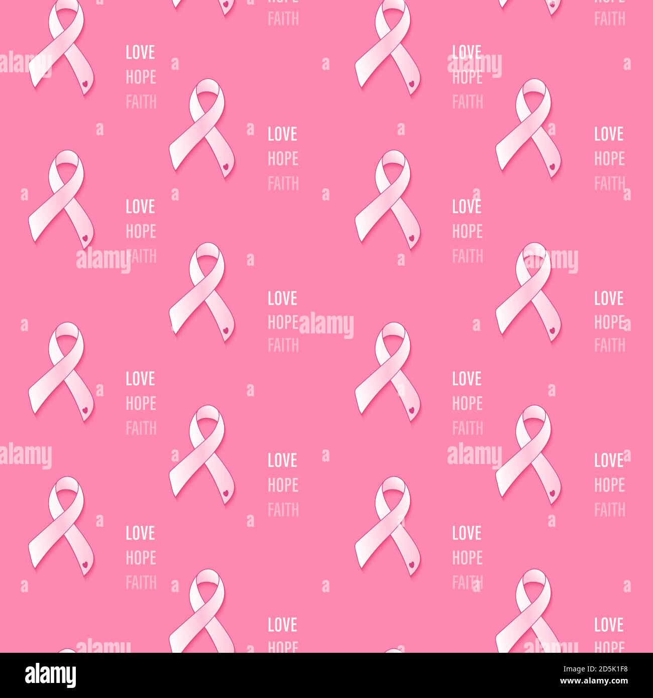 Ruban rose fond sans couture pour la campagne de sensibilisation au cancer du sein mois d'octobre Illustration de Vecteur