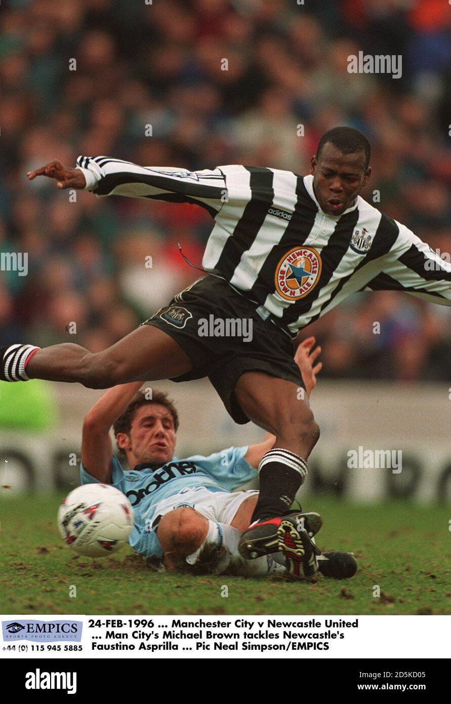 Foto vintage de archivio Fútbol Newcastle Asprilla 1996 FT 189 - impresión