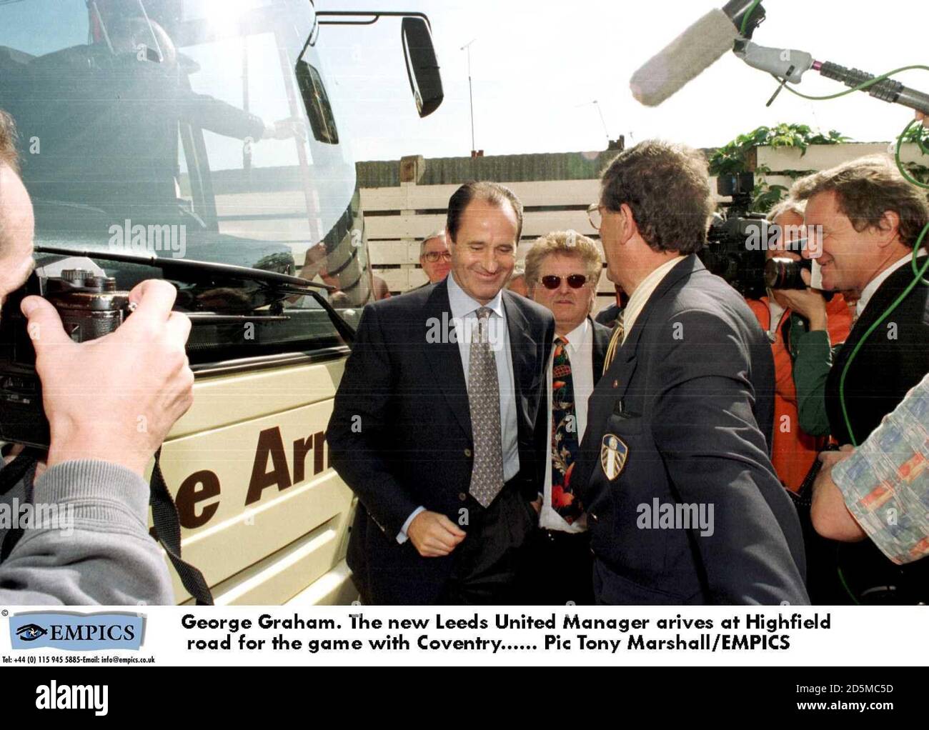 George Graham. Le nouveau Leeds United Manager est à Highfield Road pour le match avec Coventry Banque D'Images