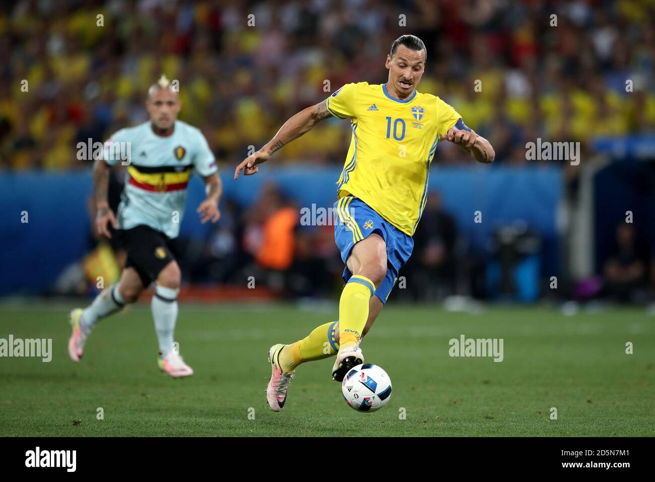 Zlatan Ibrahimovic en action en Suède Banque D'Images