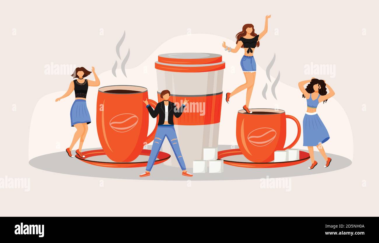 Illustration vectorielle du concept Flat Coffee fest Illustration de Vecteur Illustration vectorielle du concept Flat Coffee fest Illustration de Vecteur