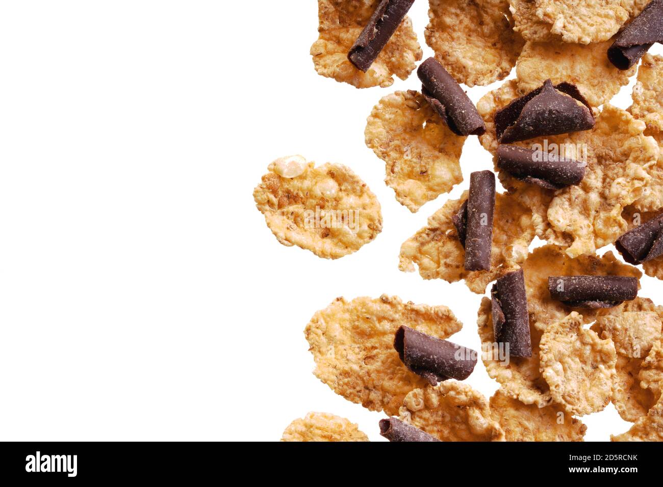 Céréales granola bio maison avec chocolat. Texture de flocons d'avoine granola ou muesli comme arrière-plan. Concept alimentaire. Une alimentation saine et saine. Vue de dessus. Banque D'Images
