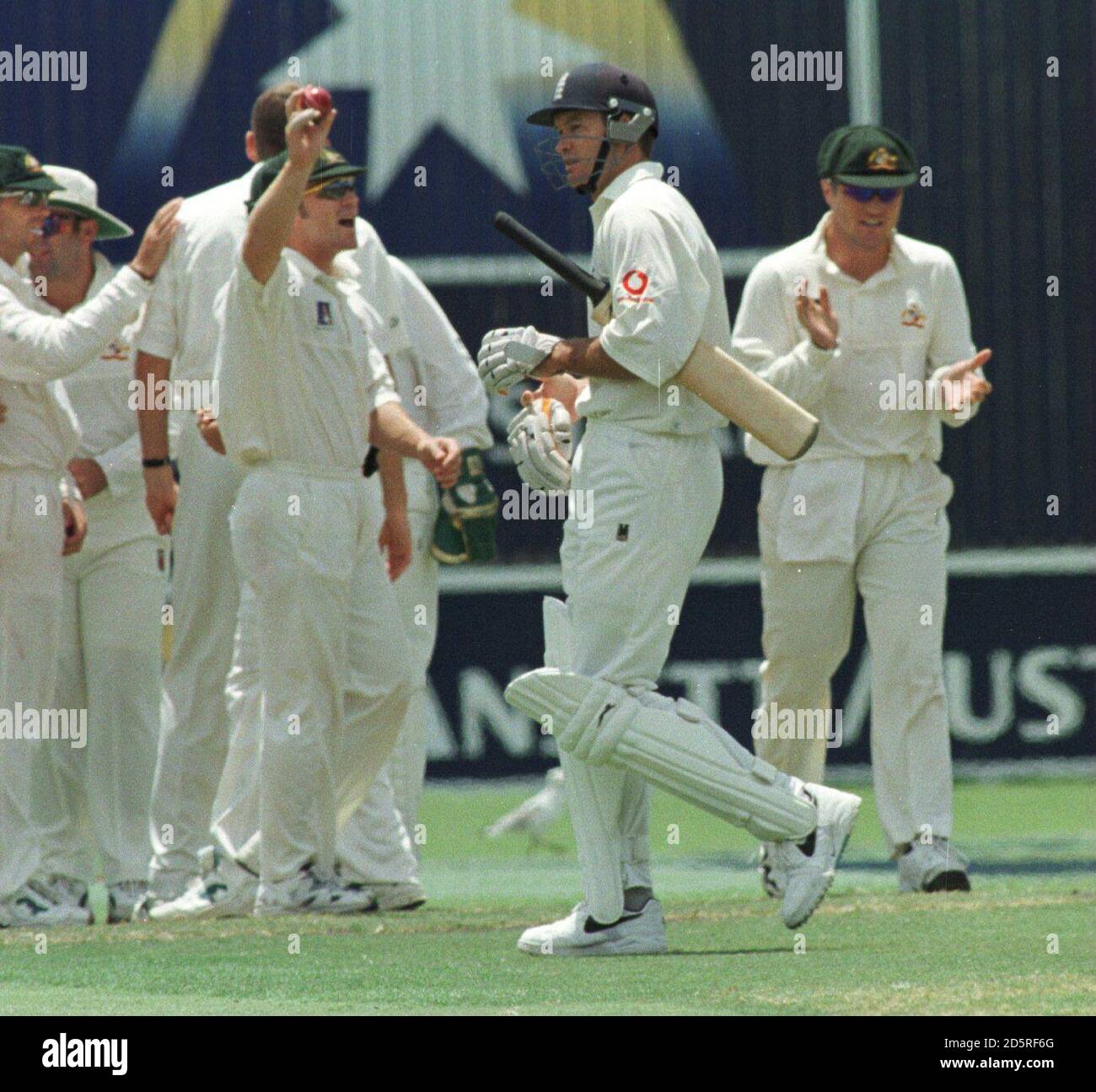 Graeme Hick en Angleterre pour 0 à l'Australie Banque D'Images