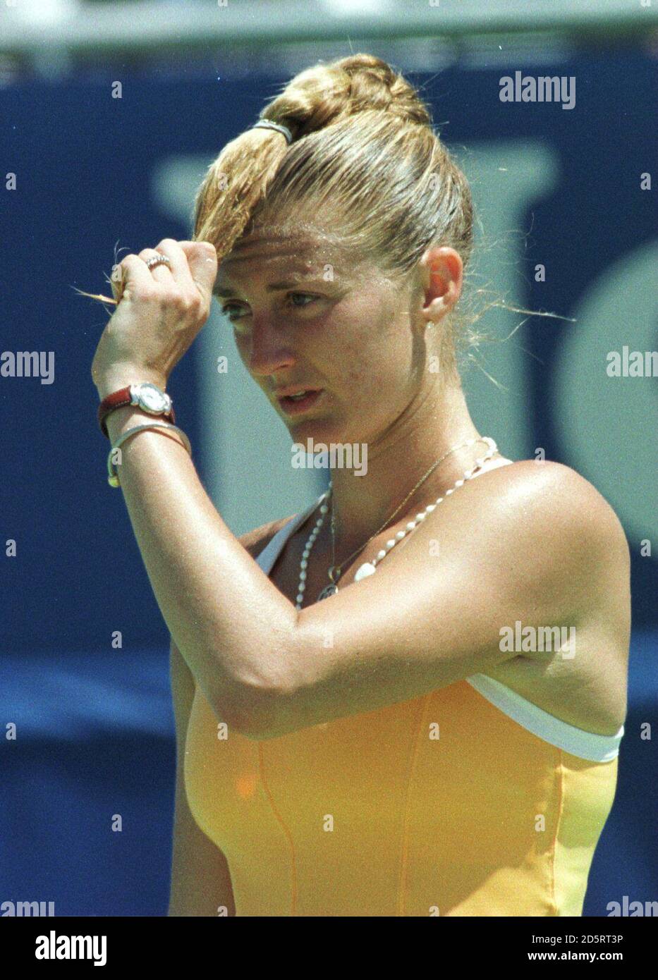 Mary Pierce en France contre Rita Grande en Italie. Pierce a gagné 6-2, 6-2. Banque D'Images