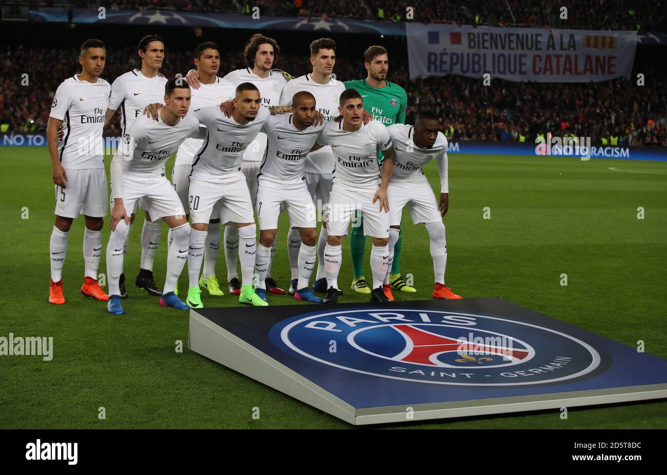 Une photo de groupe de l'équipe Paris Saint-Germain Banque D'Images