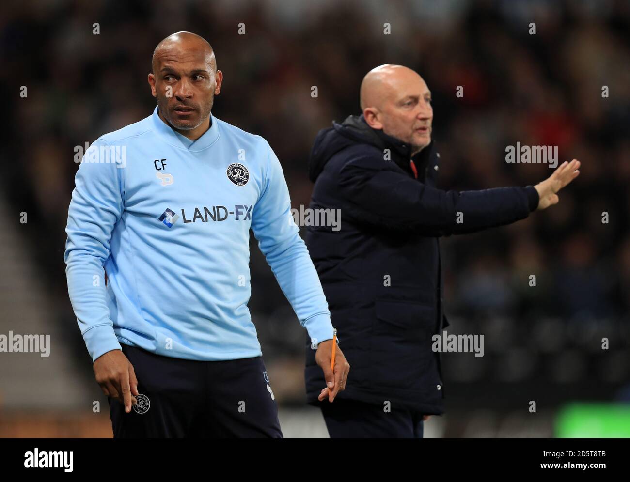 Directeurs des Rangers du parc Queens (gauche-droite) Curtis Fleming et Ian Holloway Banque D'Images