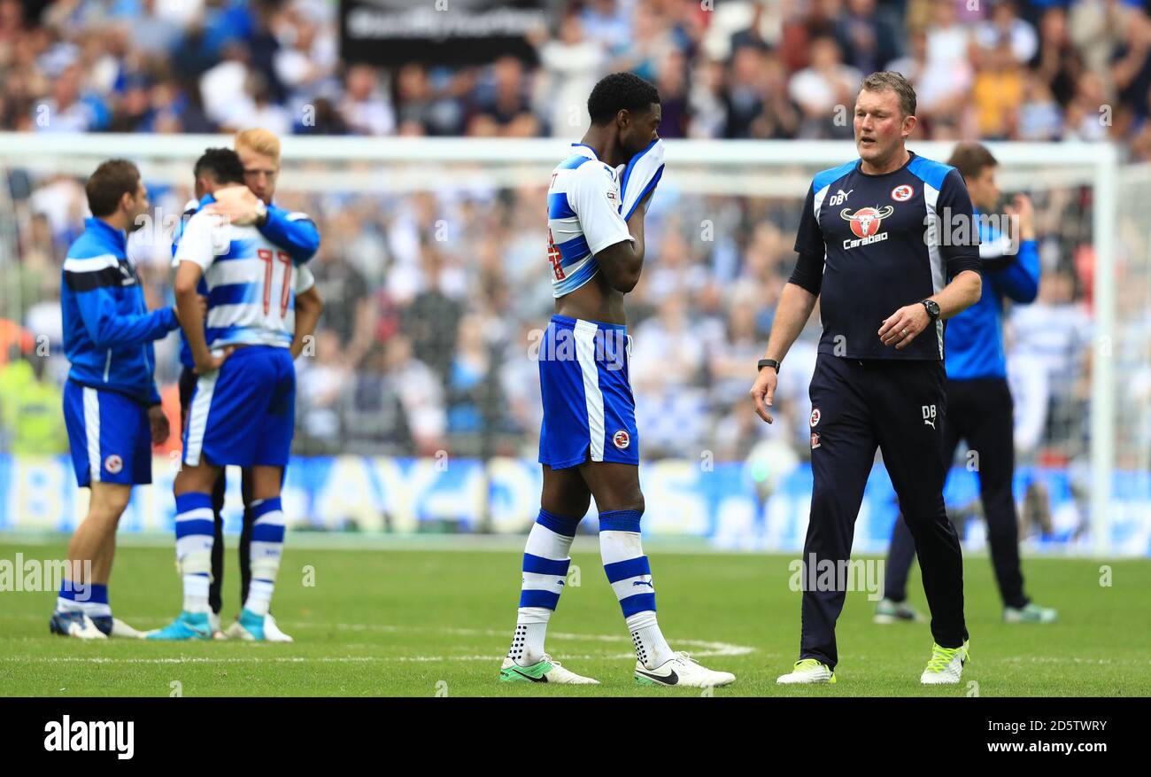 Tyler Blackett, de Reading, est abattu après la finale du championnat Sky Bet au stade Wembley, à Londres, le 29 mai 2017 Banque D'Images