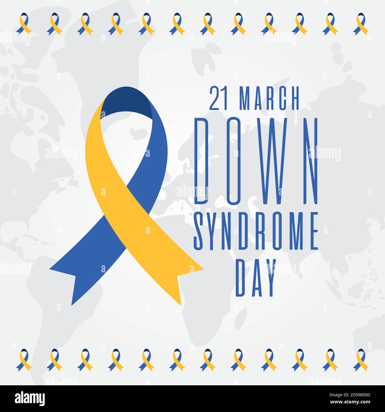 World Down syndrome jour ruban conception, la conscience de handicap et de soutien thème illustration vectorielle Illustration de Vecteur