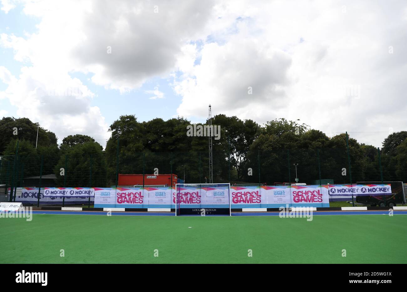 Vue générale de la marque sur le terrain de hockey pendant le 2017 Jeux scolaires Banque D'Images