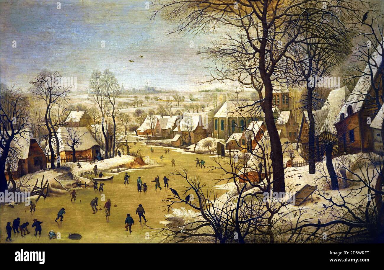 Paysage d'hiver avec le piège à oiseaux 1631 Pieter Brueghel Jeune 1564 - 1638 Anvers Belgique flamande Banque D'Images