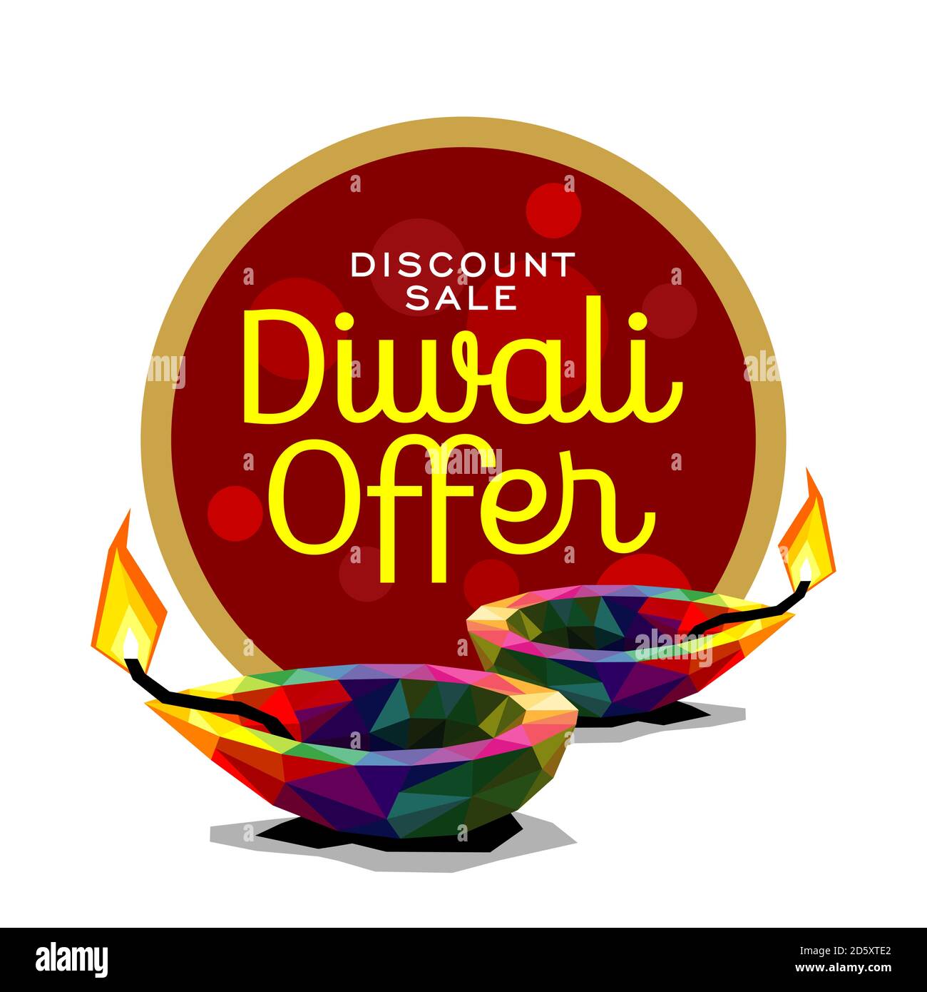 Illustration de Diwali pour la célébration du festival de la communauté hindoue vecteur typographique Illustration de Vecteur