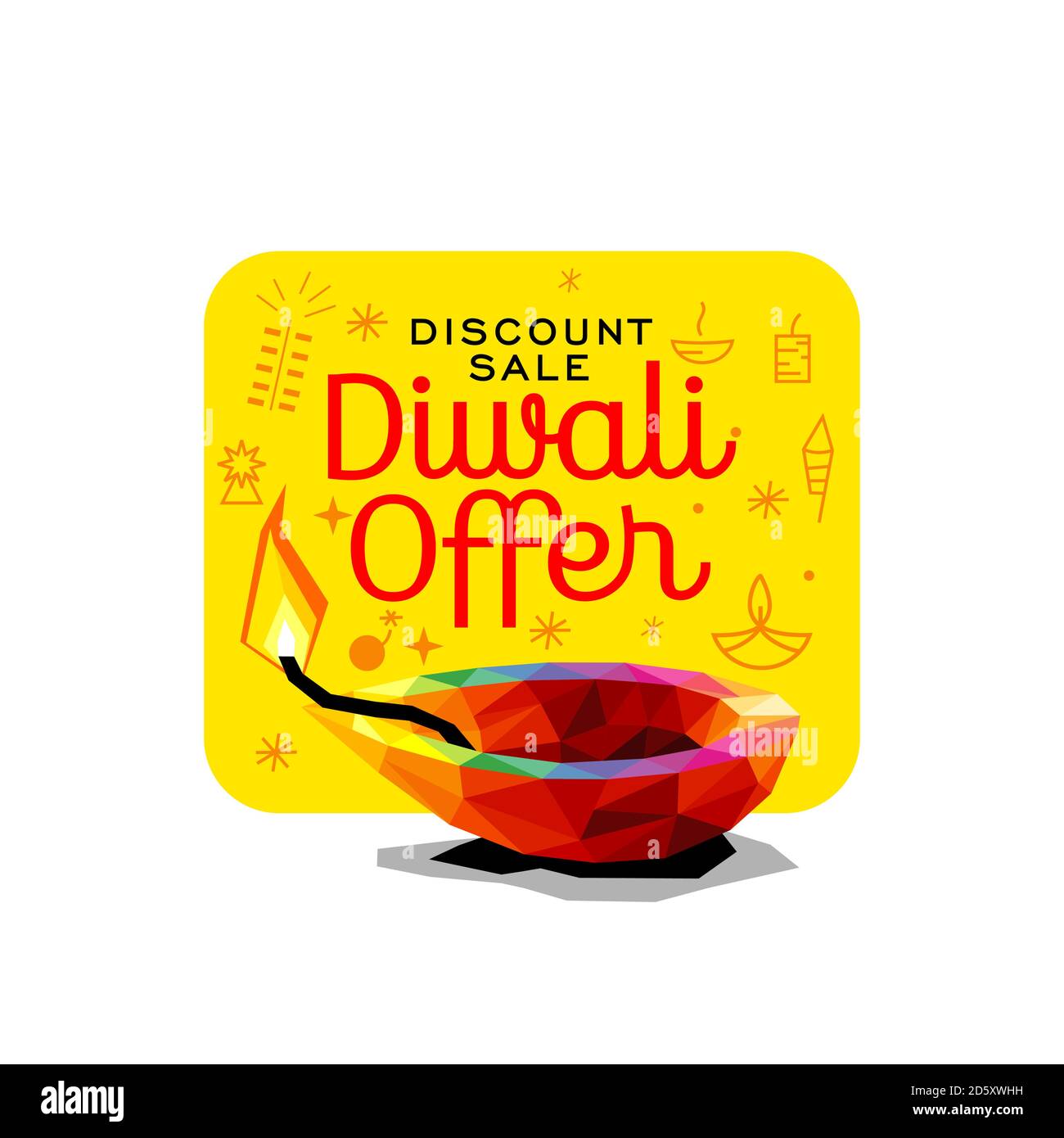 Illustration de Diwali pour la célébration du festival de la communauté hindoue vecteur typographique Illustration de Vecteur