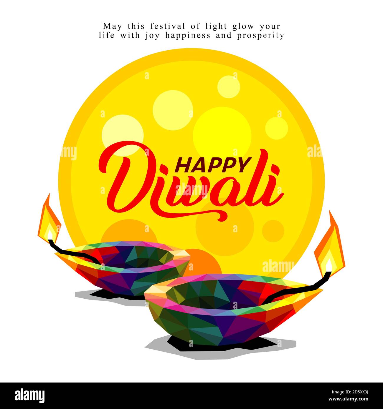 Illustration de Diwali pour la célébration du festival de la communauté hindoue vecteur typographique Illustration de Vecteur