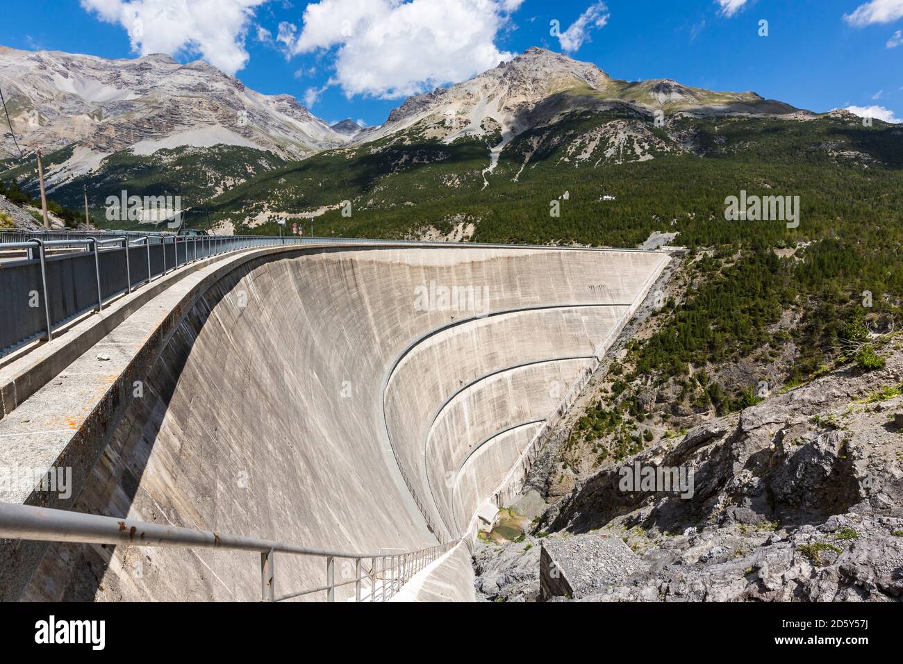 Italie, province de Sondrio, barrage de Cancano Fraele col Banque D'Images