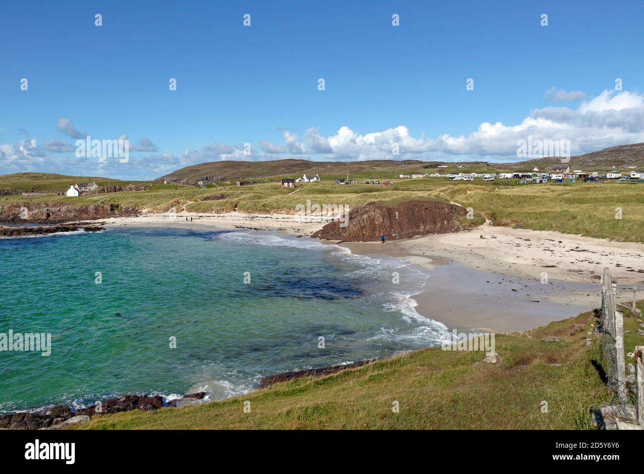 Clachpéage Beach, une destination touristique de plus en plus populaire sur la North Coast 500 Tourist route, Clachpéage, Assynt, NW Highlands, Écosse, Royaume-Uni Banque D'Images