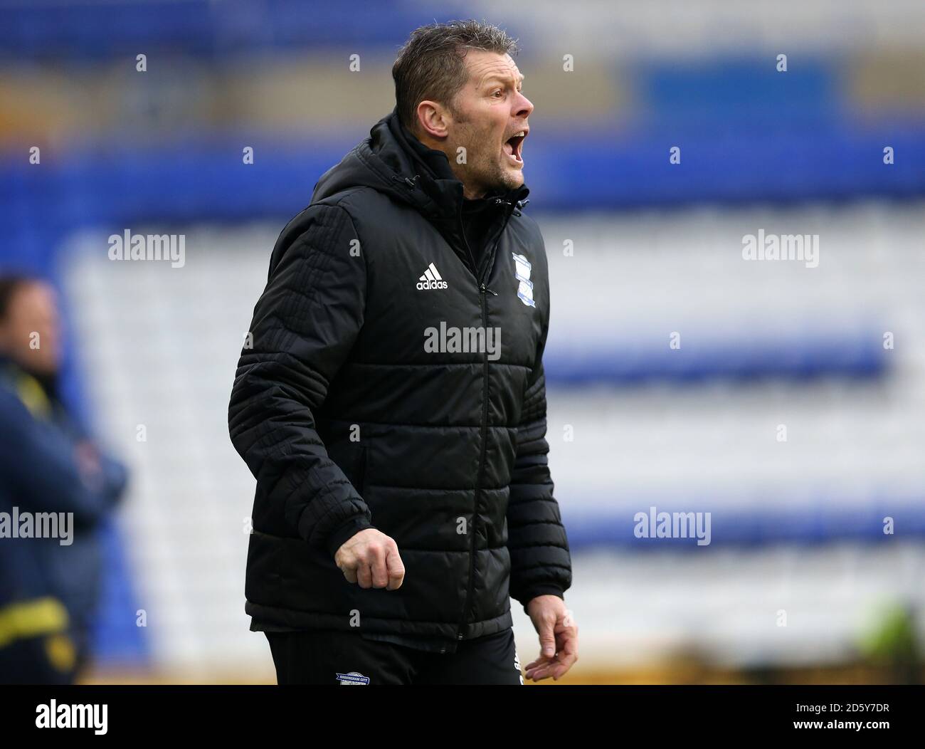 Steve Cotterill, le directeur de Birmingham City, s'est opposé à son équipe Burton Albion pendant le match à St Andrew's. Banque D'Images