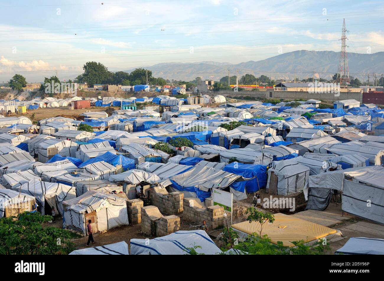Haïti, Port-au-Prince, Camp pour les victimes du tremblement de terre à Croix-de--bouquet Banque D'Images