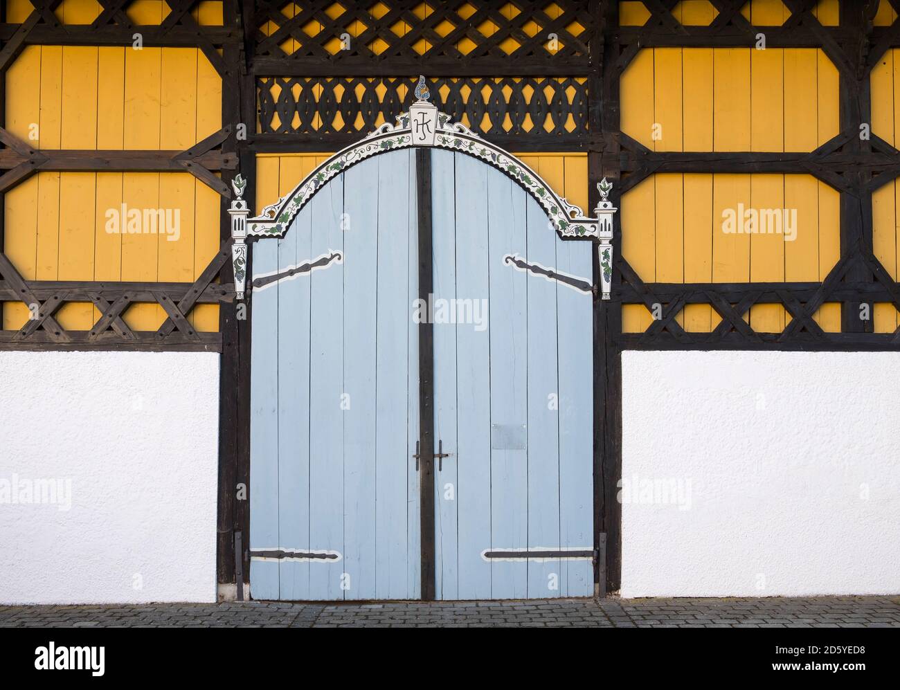 L'Allemagne, la Haute-Bavière, Monastère estate Harpfetsham Bundwerk, grange avec la menuiserie Banque D'Images