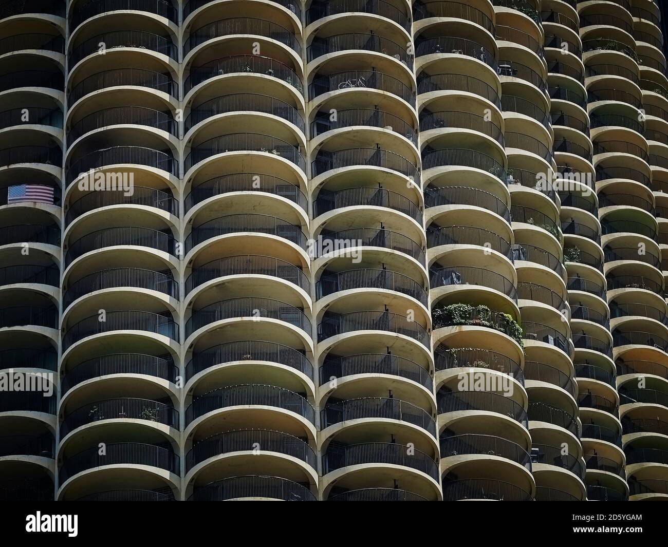 États-unis, Illinois, Chicago, le Marina City, tour d'habitation, façade Banque D'Images