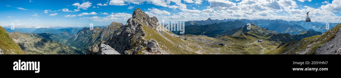 Allemagne, Bavière, Oberstdorf, vue panoramique à partir de la Gästehaus Banque D'Images