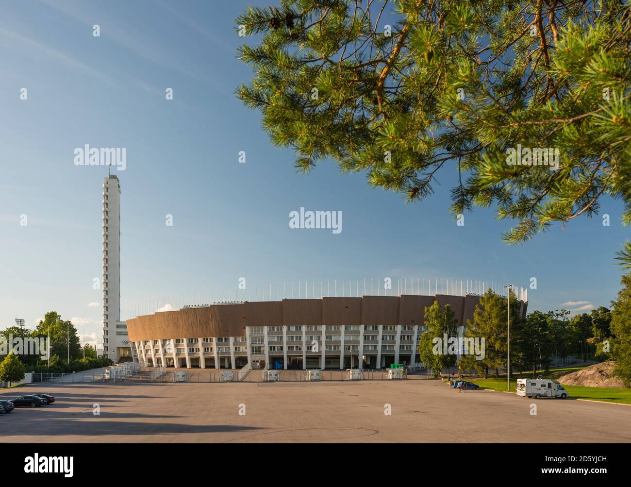 Finlande, Helsinki, vue sur le stade olympique Banque D'Images