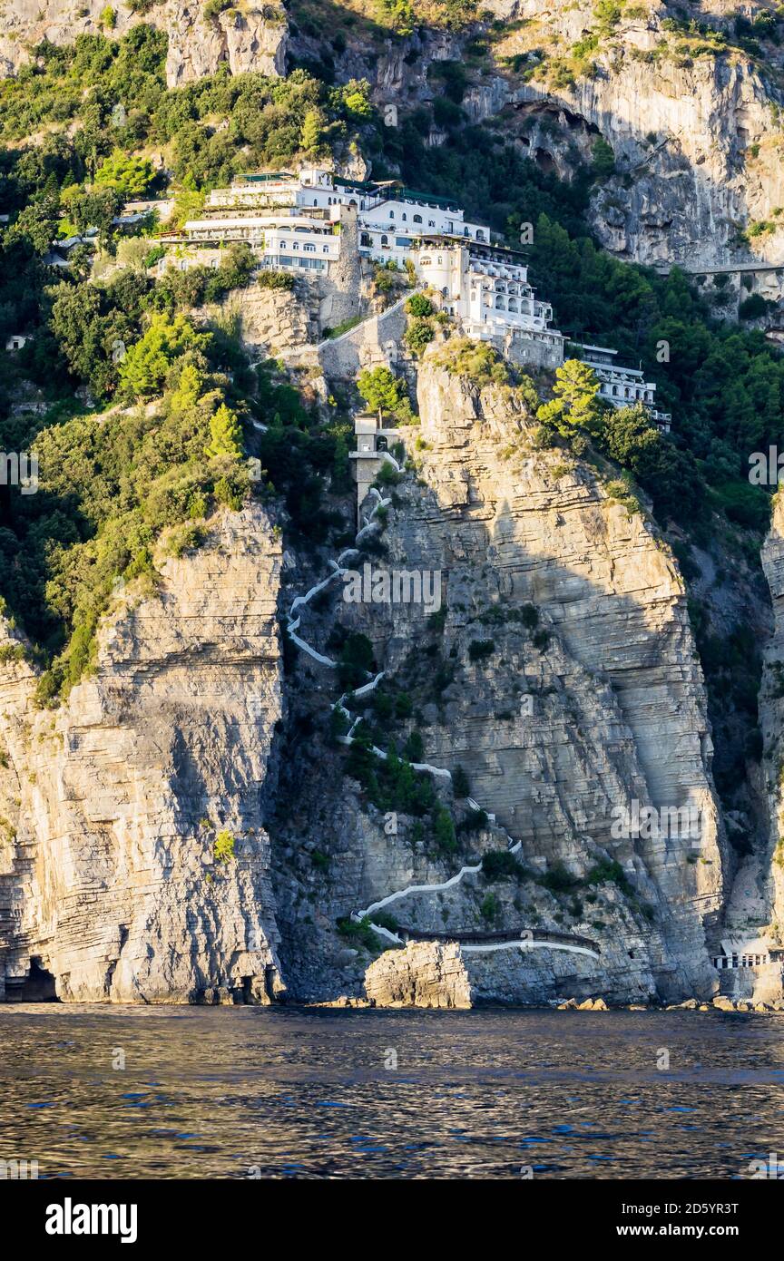 L'Italie, Campanie, Province de Salerne, la côte amalfitaine, zone côtière, entre Positano et Amalfi Banque D'Images