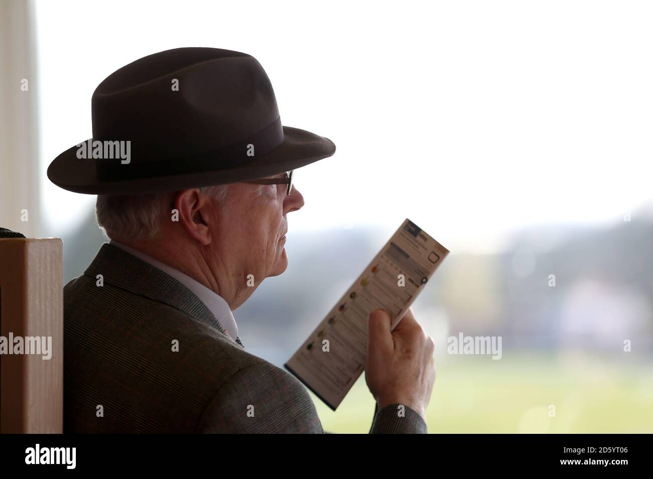 Un spectateur dans les stands Banque D'Images