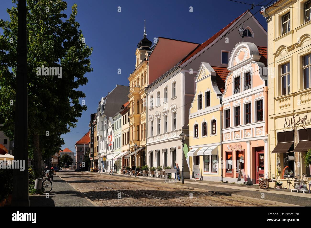 Allemagne, Brandebourg, Cottbus, bâtiments historiques à l'Altmarkt Banque D'Images
