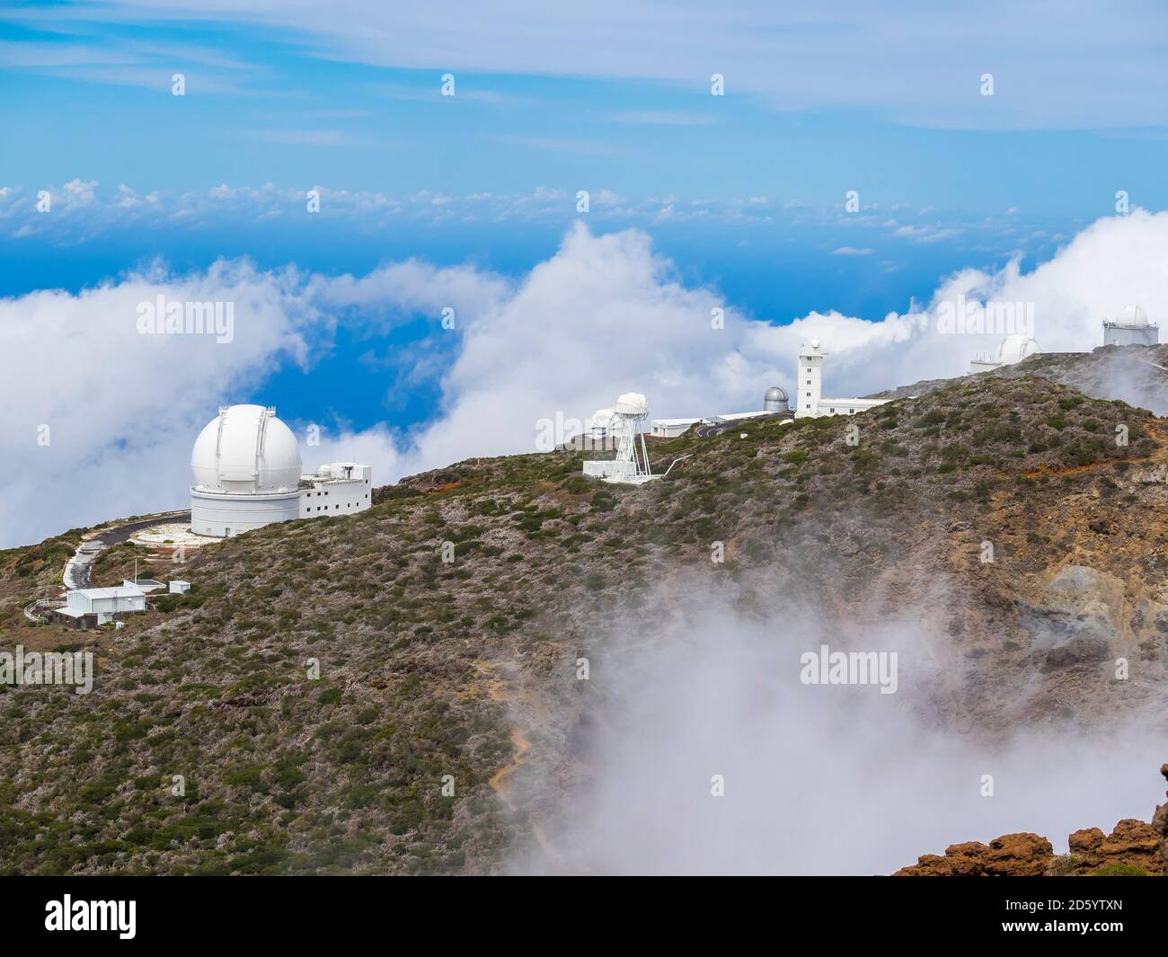 Espagne, Canaries, La Palma, à l'Observatoire Roque de los Muchachos Banque D'Images