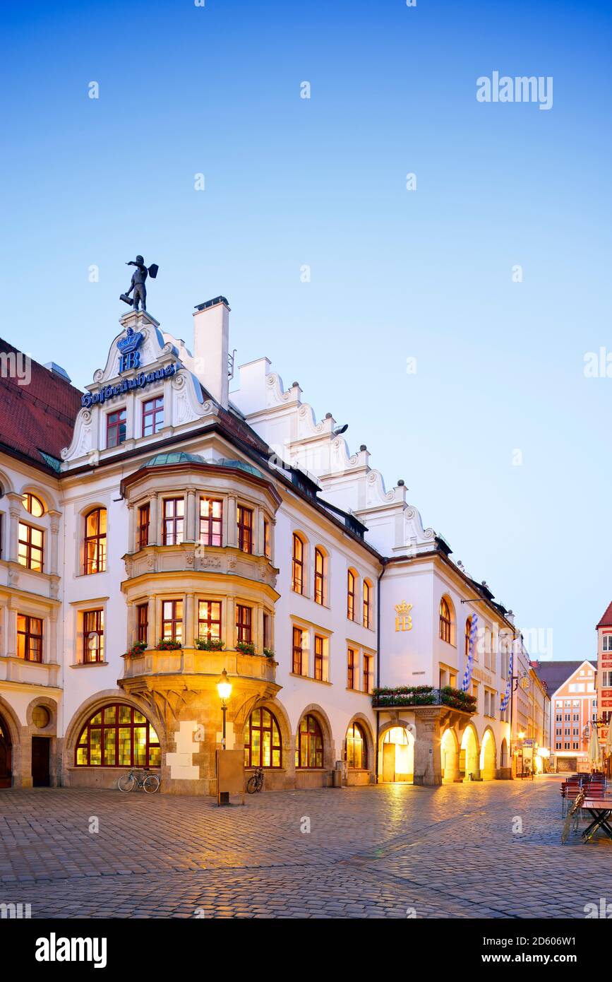Germany, Bavaria, Munich, vieille ville, Hofbraeuhaus beer hall à Platzl Banque D'Images