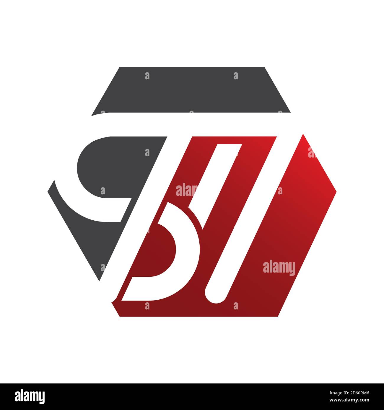 Grand noir rouge SM lettre logo design vecteur graphique concept illustrations Illustration de Vecteur