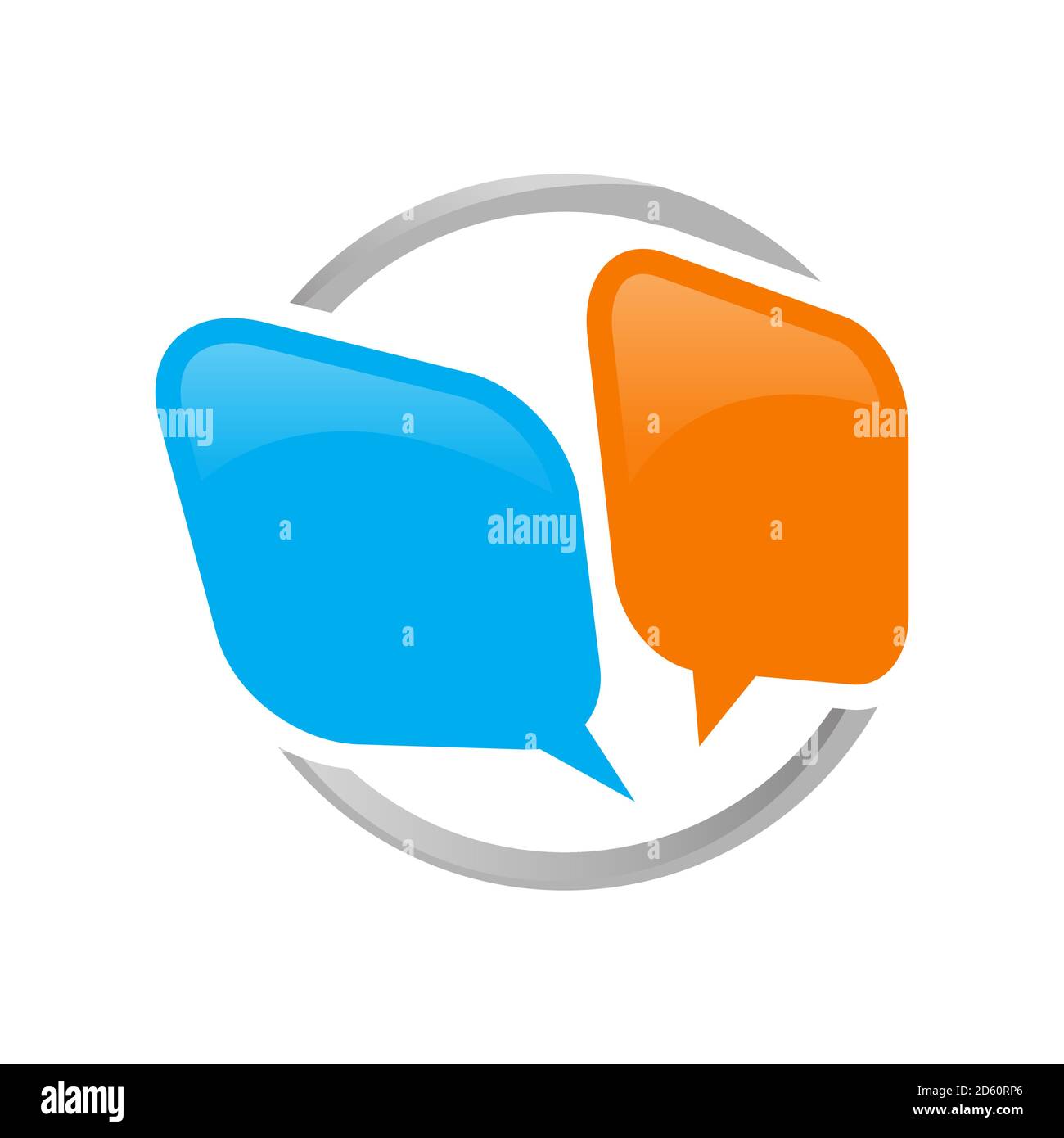 applications de chat créatives ballons de dialogue coloré bulle de dialogue de dialogue de dialogue logo de chat illustrations d'icônes vectorielles Illustration de Vecteur