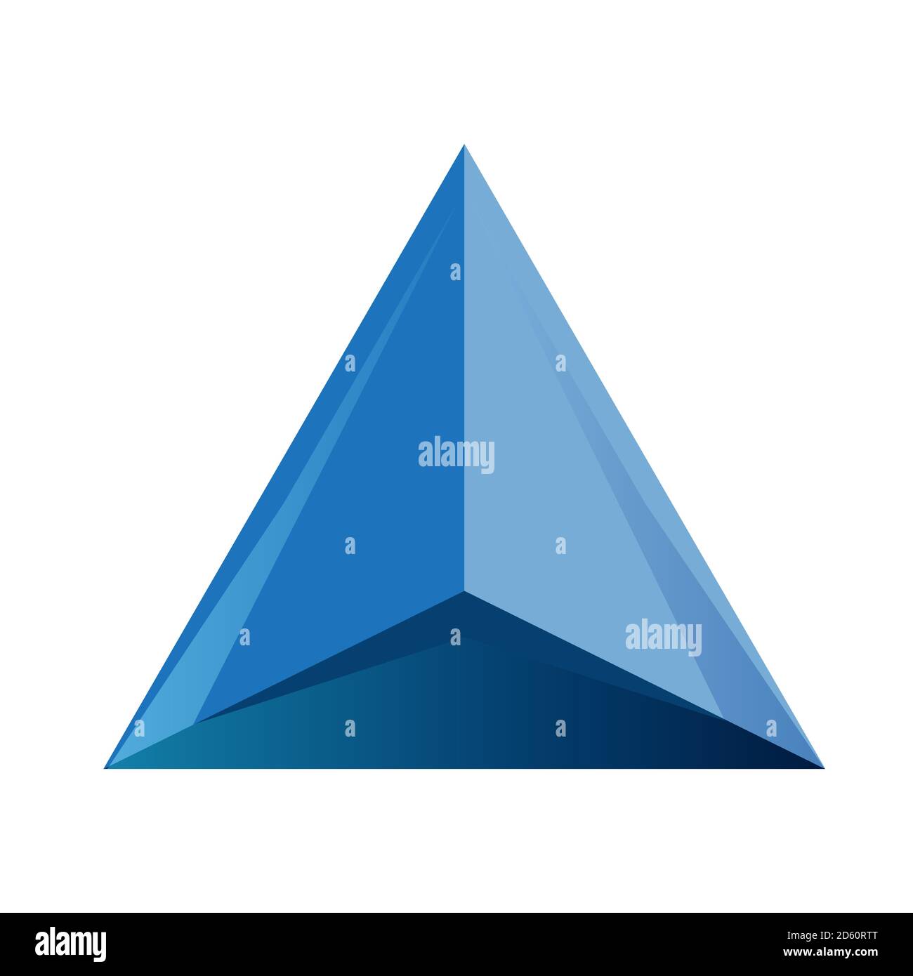 Signe du logo multimédia bleu triangle abstrait logo icône vecteur triangulaire icône isolée sur fond blanc Illustration de Vecteur