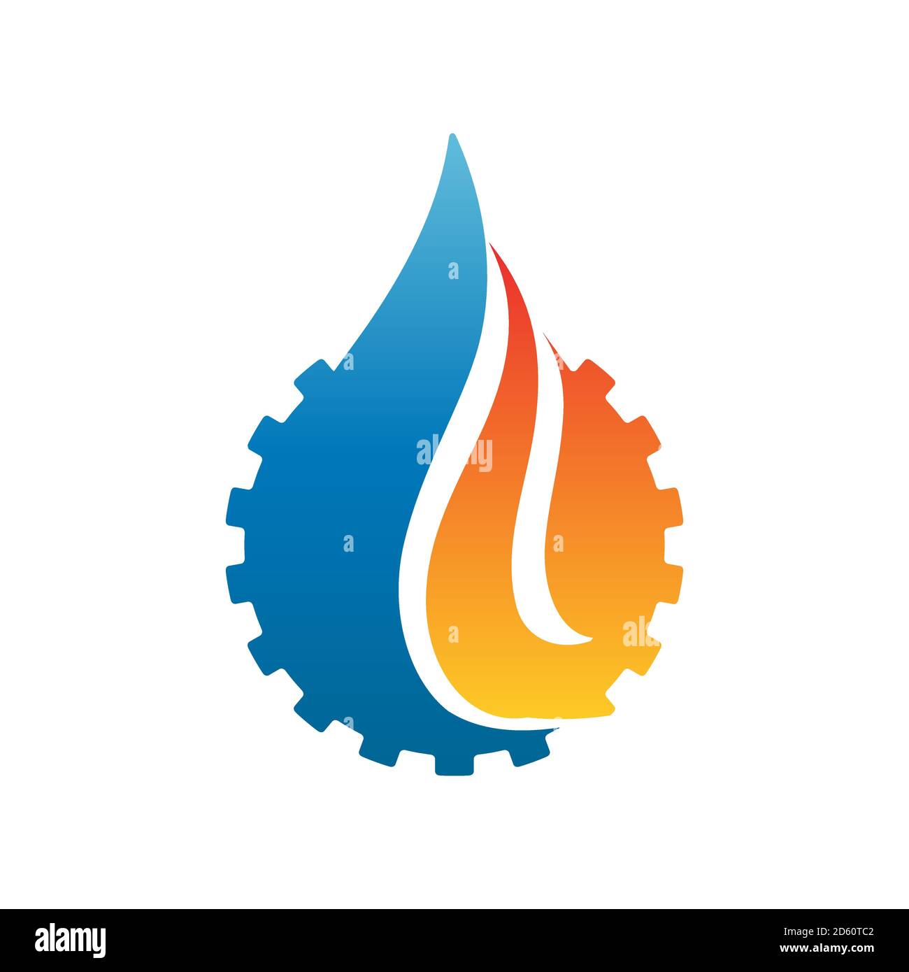 Illustrations vectorielles stylées du logo Gear Drop Oil and Gas Illustration de Vecteur