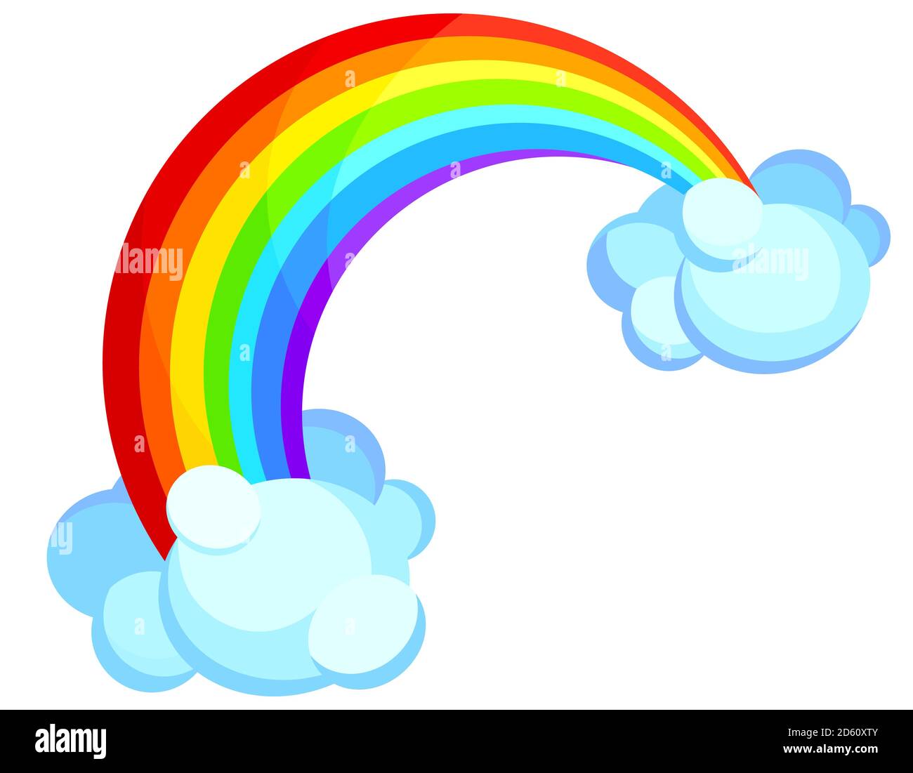 Symbole de Bonne chance. Arc-en-ciel de style dessin animé. Illustration de Vecteur