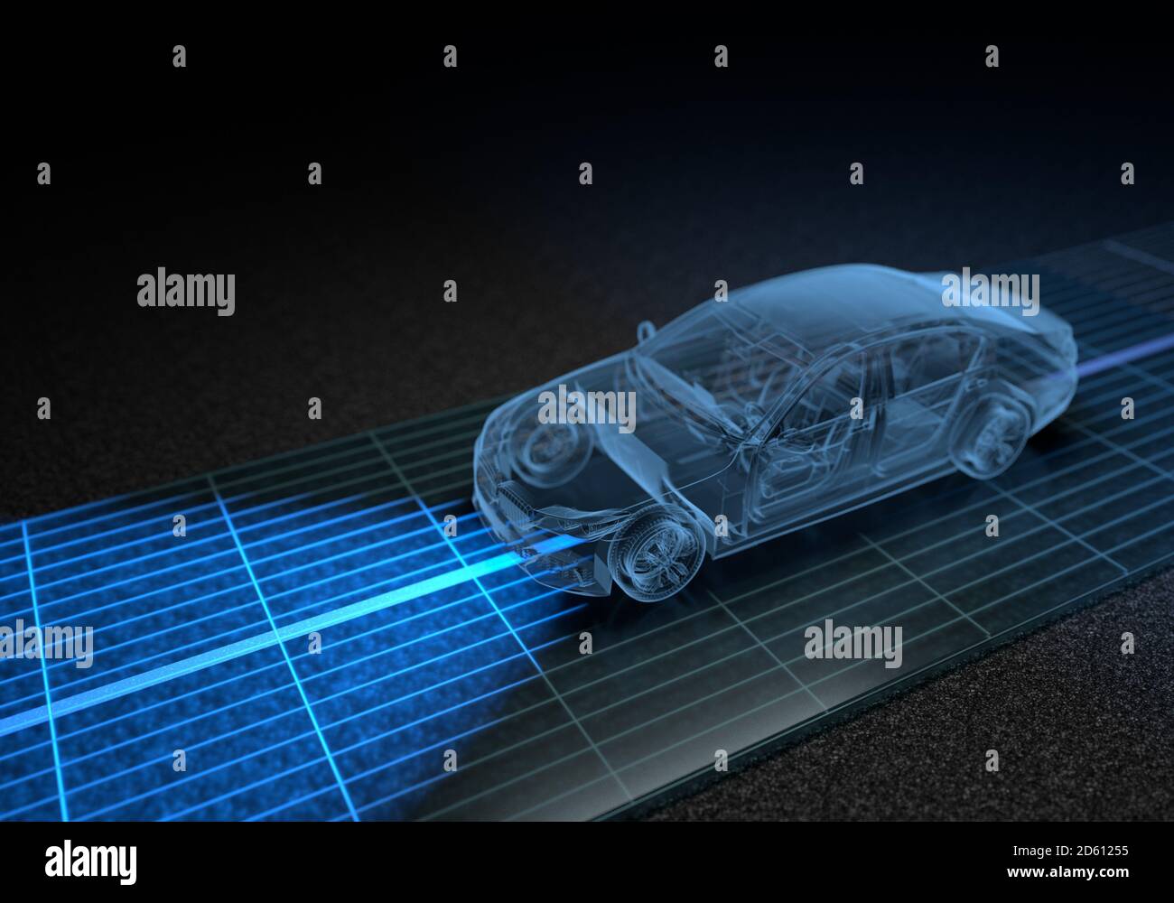 Véhicule autonome, voiture sans conducteur Banque D'Images