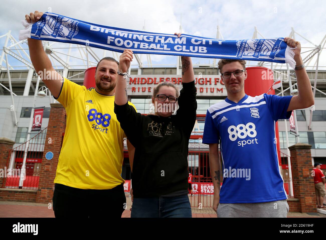 Fans de football de Birmingham City Banque D'Images