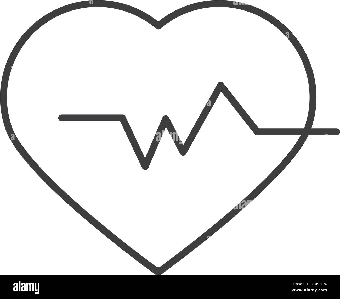 icône de ligne d'illustration du vecteur de rythme cardiaque à usage médical Illustration de Vecteur