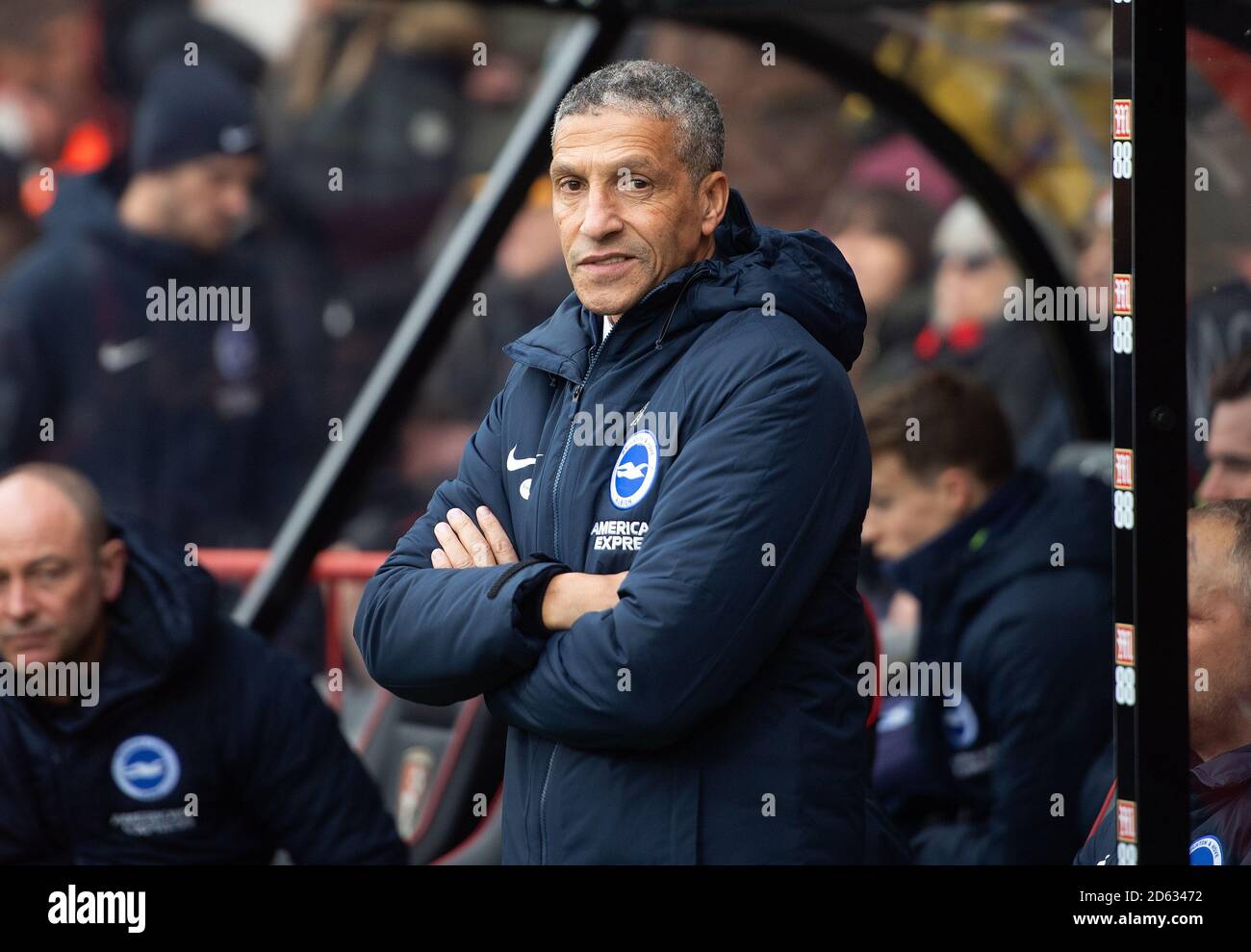 Chris Hughton, directeur de Brighton & Hove Albion Banque D'Images