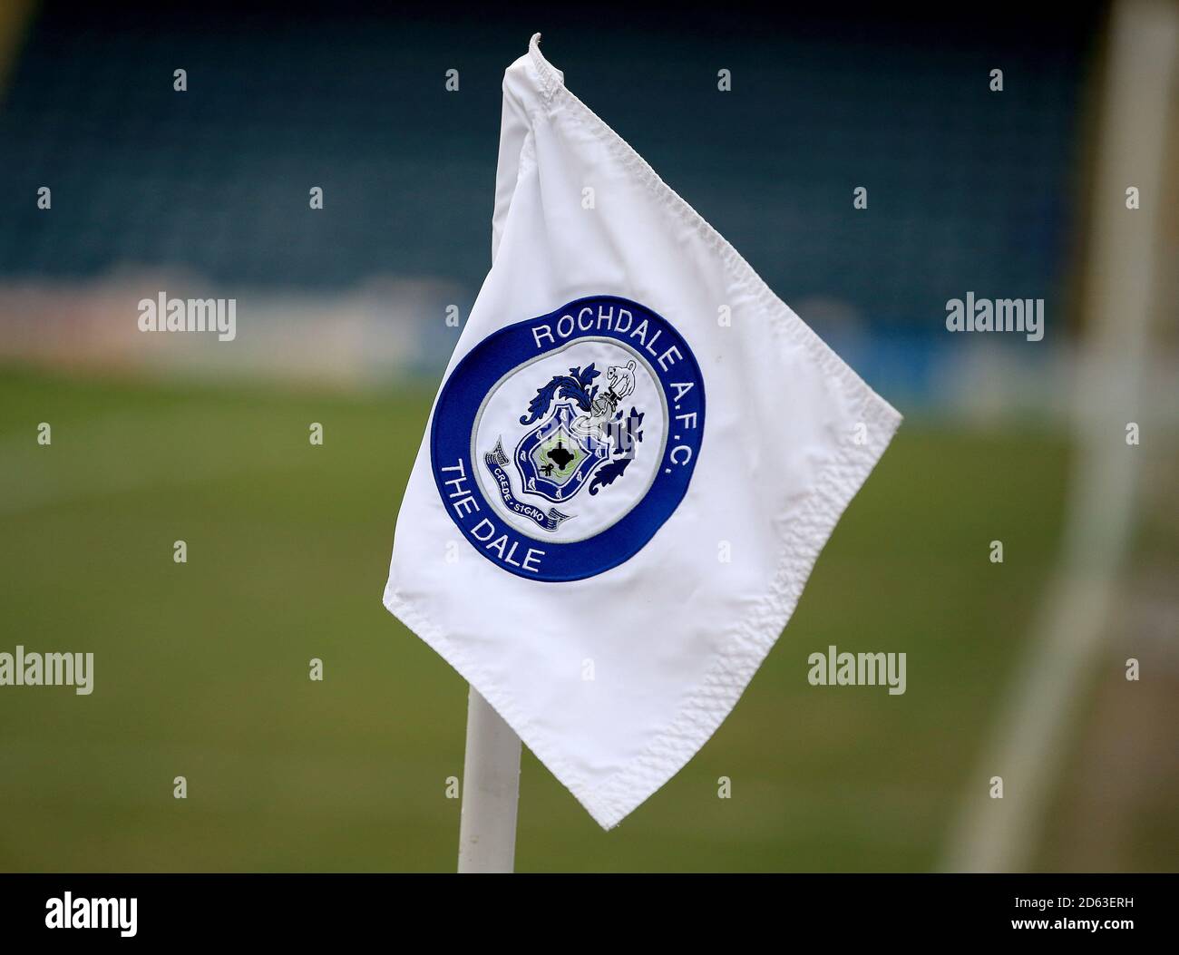 Vue générale d'un drapeau d'angle au stade Crown Oil Arena avant le match de la Sky Bet League One. Banque D'Images