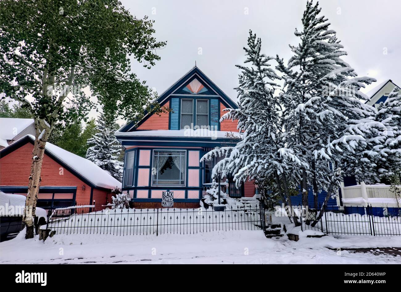 Hiver à Leadville, Colorado, États-Unis Banque D'Images