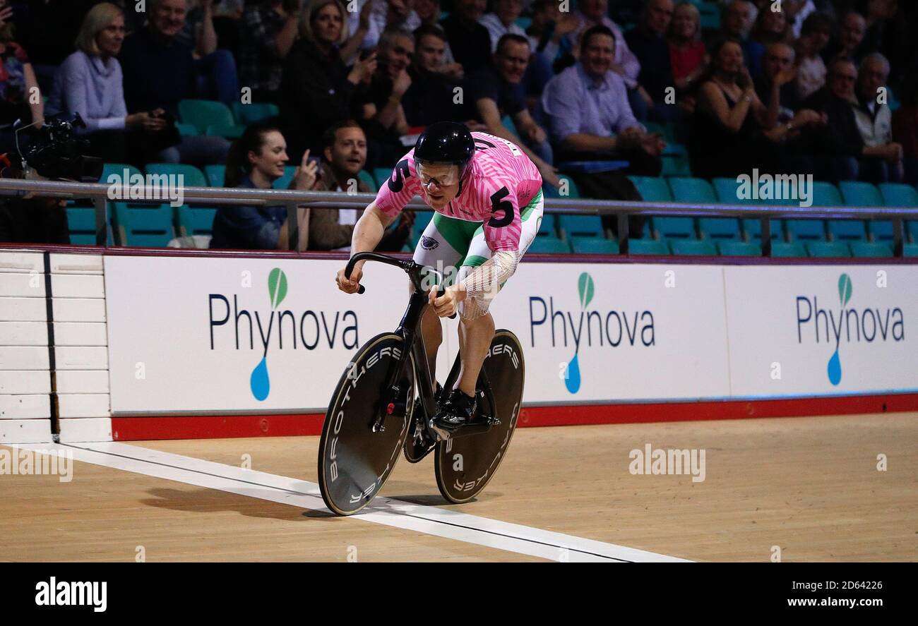 Matthew Rotherham en Grande-Bretagne dans le temps de vol de 200 M. Essai pendant le premier jour Banque D'Images