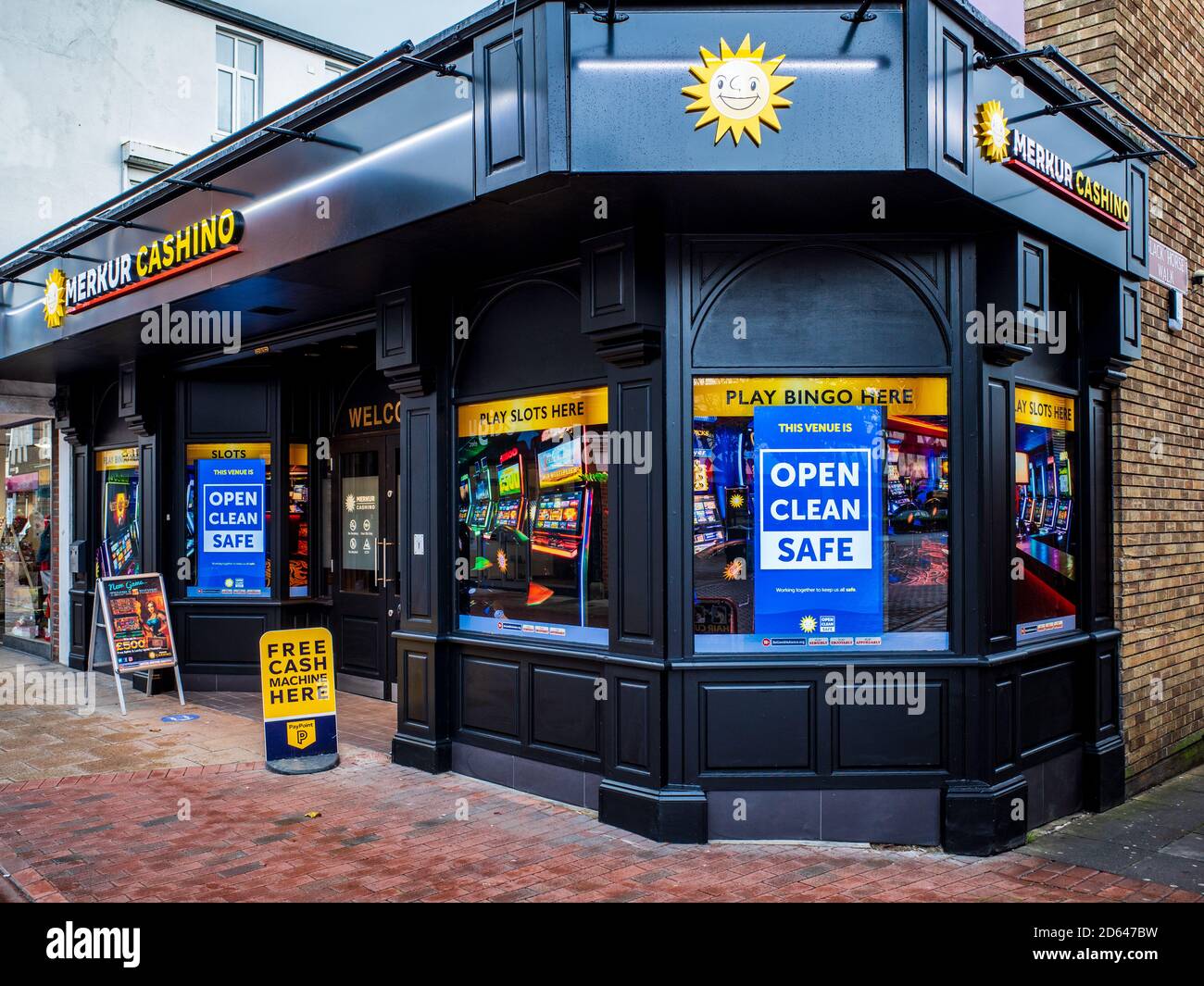 Merkur Cashino Gaming place Ipswich - High Street casino machine à sous ou centres de jeux pour adultes. Boutique de jeux de machines à sous Merkur Cashino. Banque D'Images