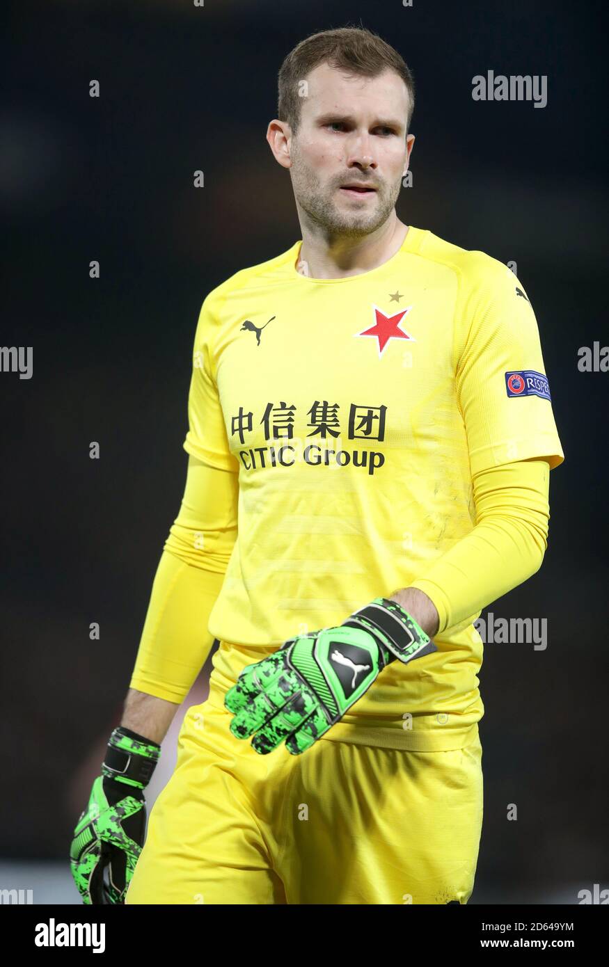 Slavia Goalkeeper de Prague Ondrej Kolar Banque D'Images