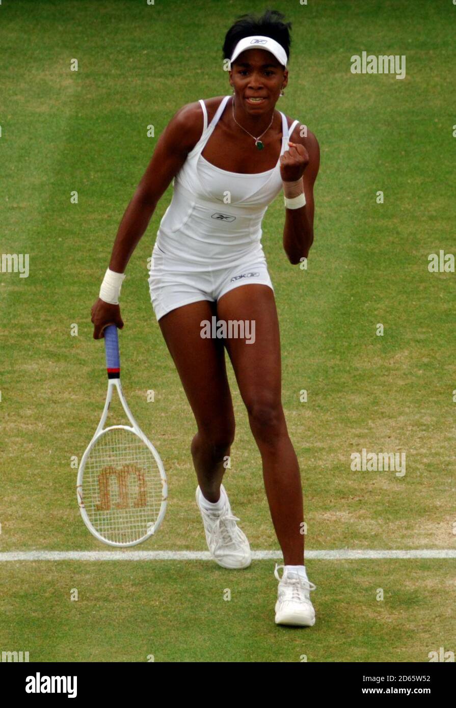 Venus Williams célèbre un point lors de l'ouverture contre Svetlana Kuznetsova Banque D'Images